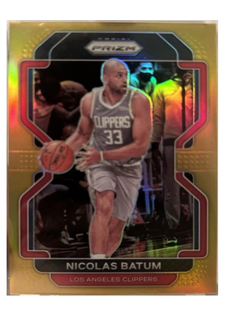 2021-22 Panini Prizm Base Set Nicolas Batum Gold Prizm #200 card