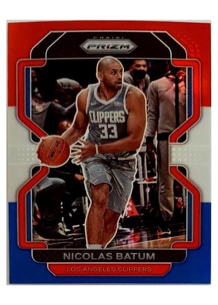 2021-22 Panini Prizm Base Set Nicolas Batum Red White Blue Prizm #200 card