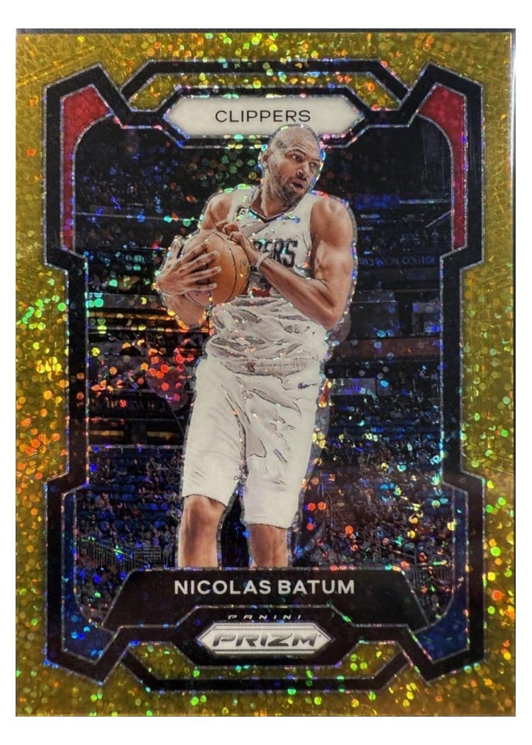 2023-24 Panini Prizm Base Set Nicolas Batum Gold Sparkle #262 card