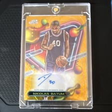 2023-24 Topps Chrome Cosmic Cosmic Chrome Autographs Refractor Nicolas Batum #CCAV-NB card