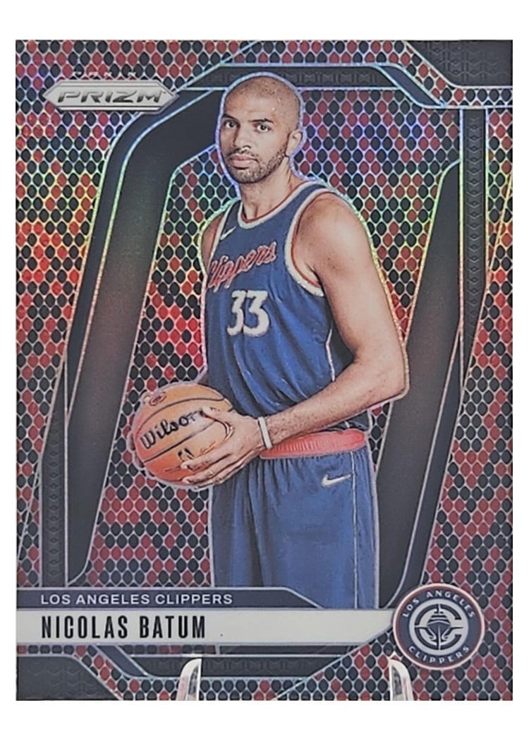 2024-25 Panini Prizm Base Set Nicolas Batum Snakeskin #177 card