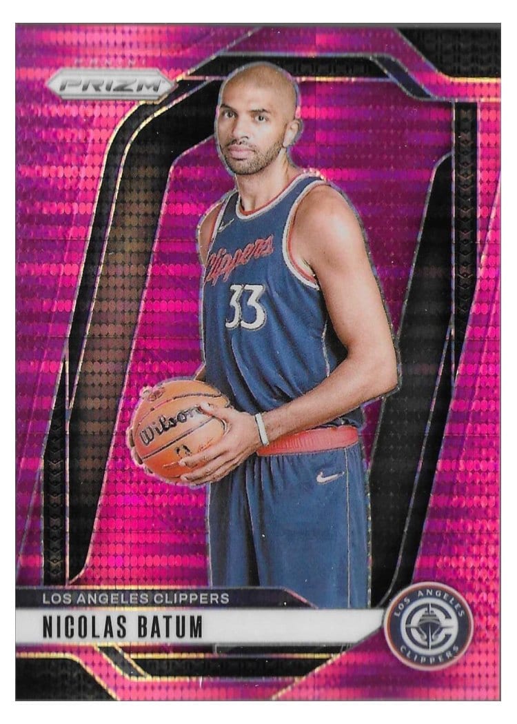 2024-25 Panini Prizm Base Set Nicolas Batum Pink Pulsar #177 card