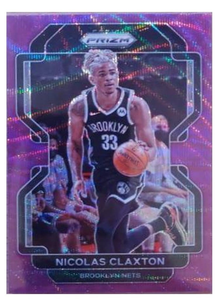 2021-22 Panini Prizm Base Set Nicolas Claxton Purple Wave #38 card