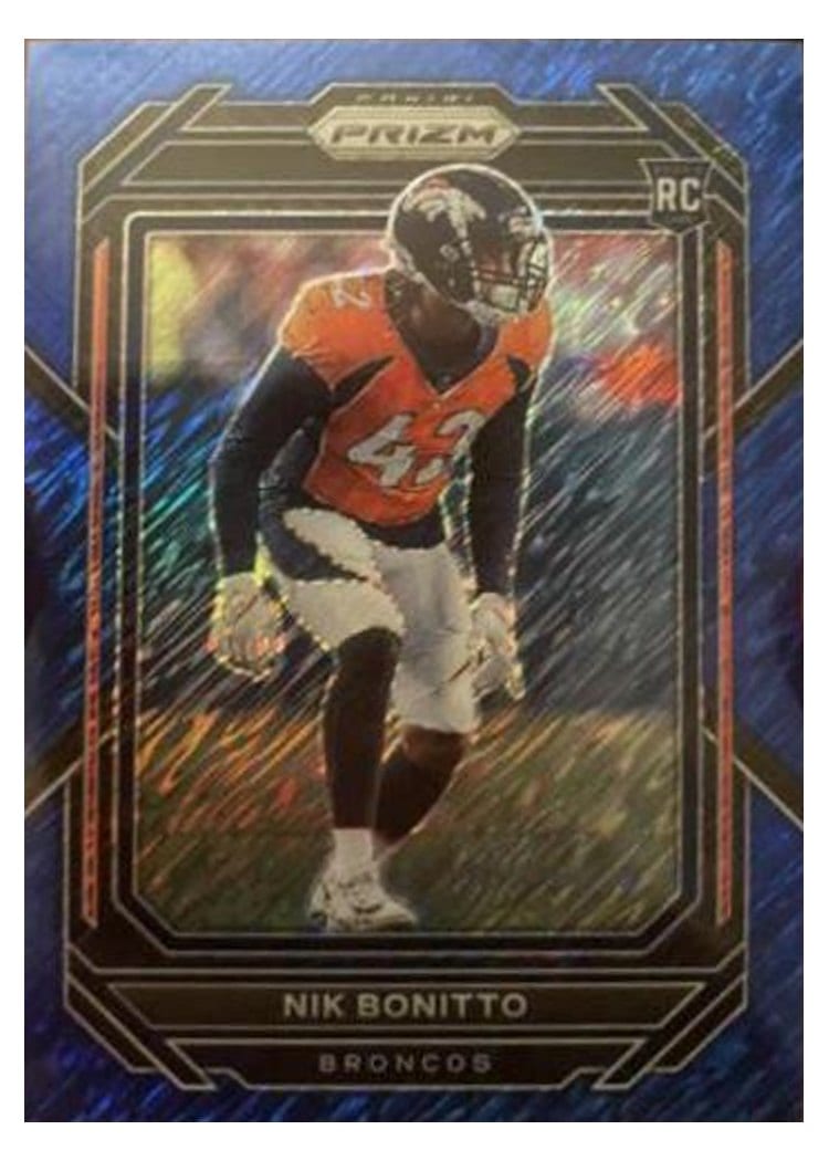 2022 Panini Prizm Base Set Nik Bonitto Blue Shimmer #398 card