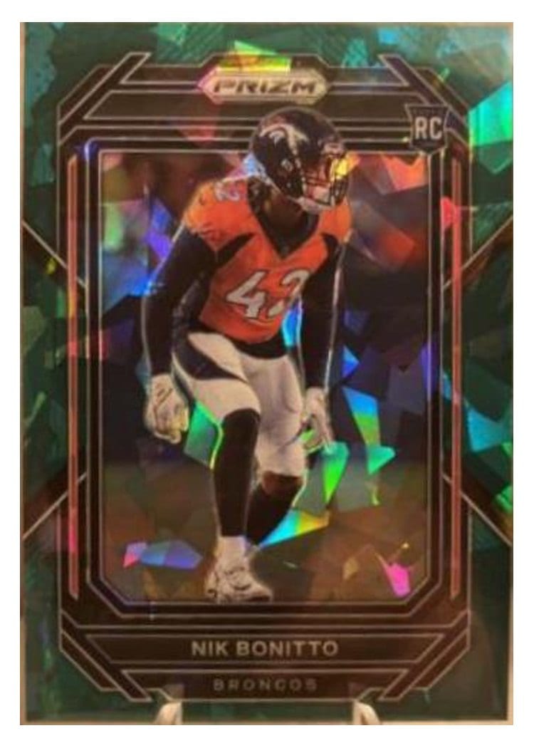 2022 Panini Prizm Base Set Nik Bonitto Green Ice #398 card