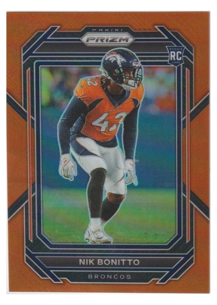 2022 Panini Prizm Base Set Nik Bonitto Orange #398 card