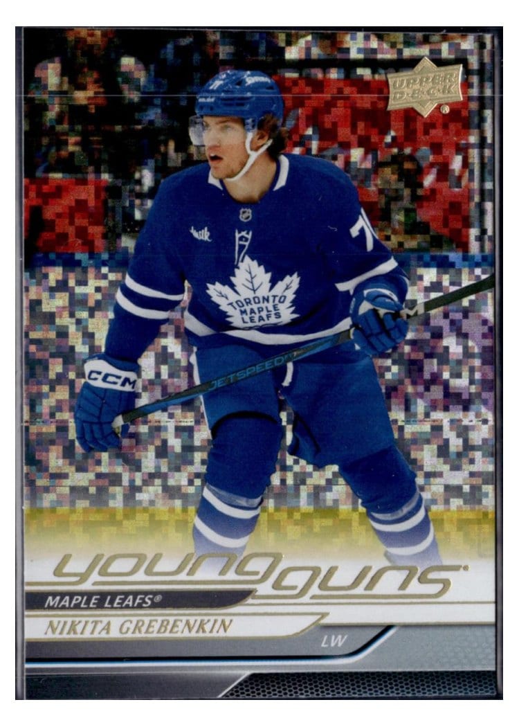 2024-25 Upper Deck Base Set Nikita Grebenkin Speckled Rainbow #714 card