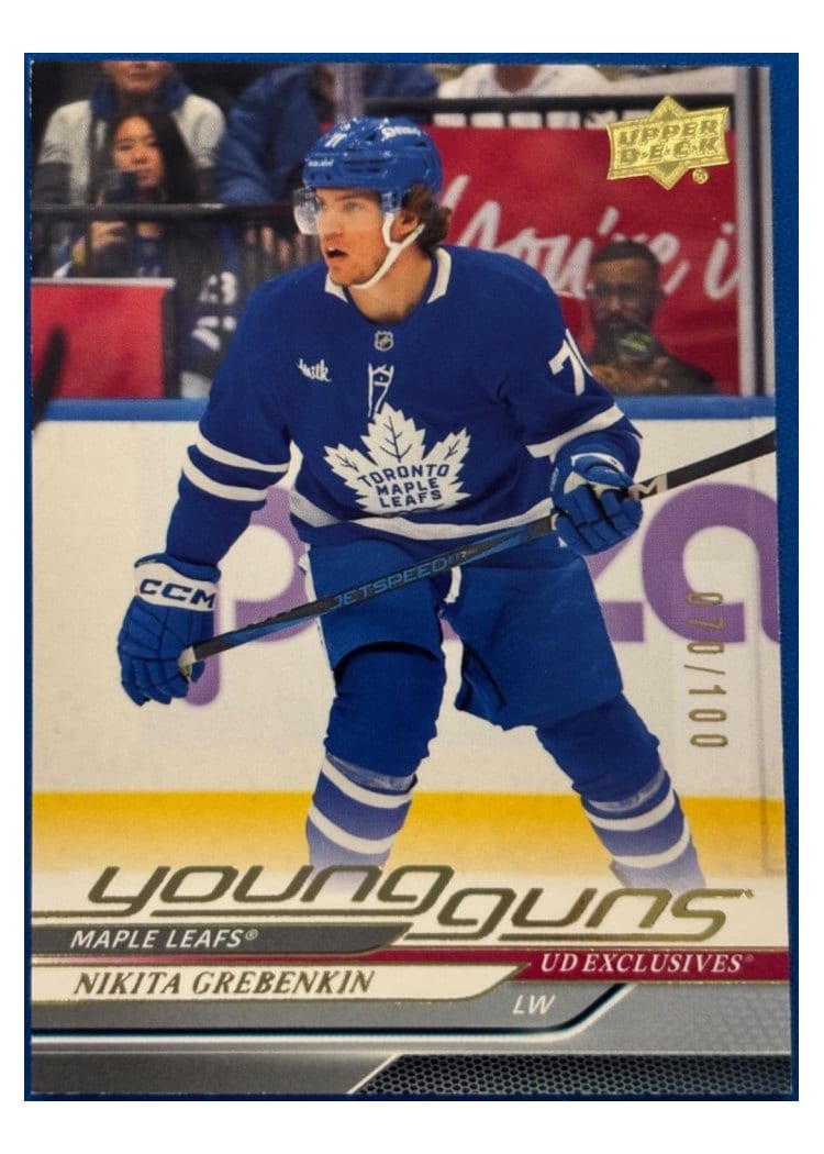 2024-25 Upper Deck Base Set Nikita Grebenkin #714 card