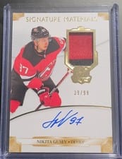 2020 Upper Deck The Cup 2019-20 Signature Materials Nikita Gusev #SP-NG card