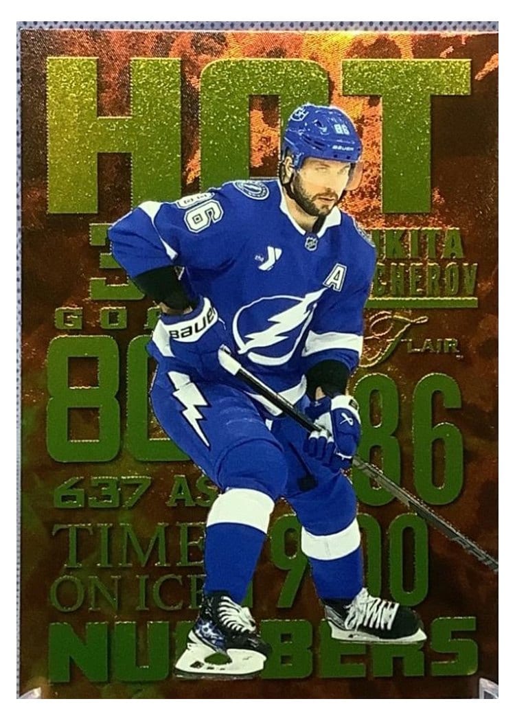 2025-26 Flair Hot Numbers Nikita Kucherov #HN-15 card
