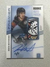 2023-24 Upper Deck Premier Acetate Rookie Autograph Patch Nikita Nesterenko #AR-NN card