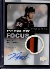 2023-24 Upper Deck Premier Premier Focus Autograph Patch Rookies Nikita Nesterenko #PFR-NN card