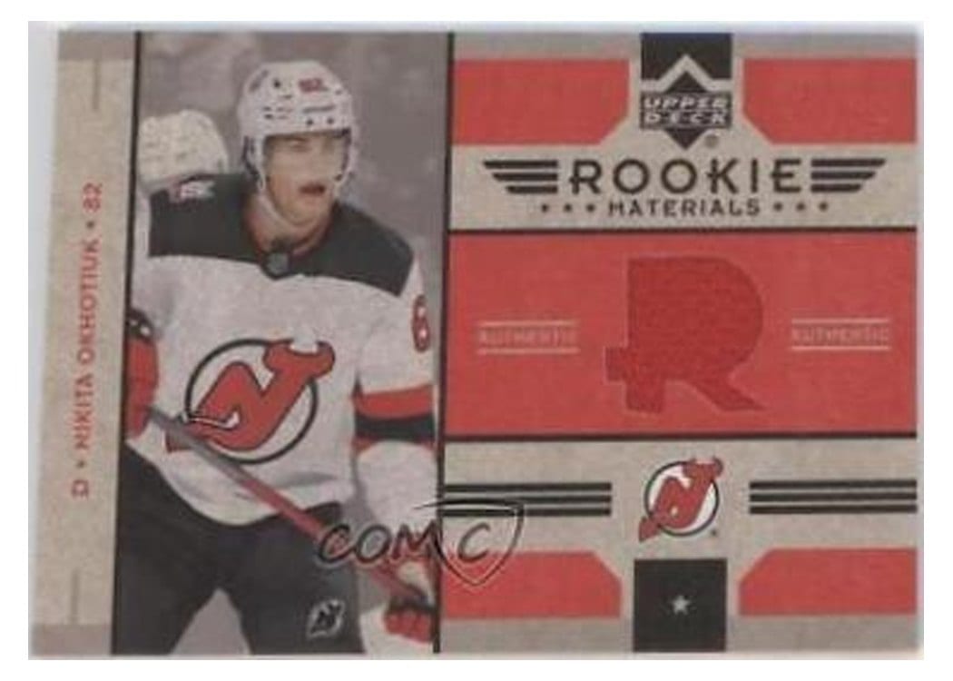 2022-23 Upper Deck Rookie Materials Retro Nikita Okhotiuk #RT-NO card