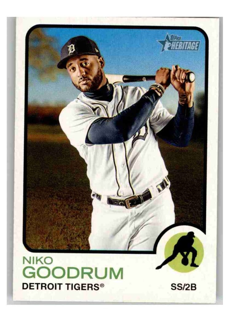 2022 Topps Heritage Base Set Niko Goodrum #75 card