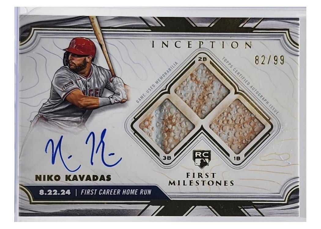 2025 Topps Inception MLB First Milestone Autograph Relics Home Run Niko Kavadas #ARHR-NK card