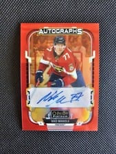 Niko Mikkola 2025-26 O-Pee-Chee Platinum Red Rainbow Autos card