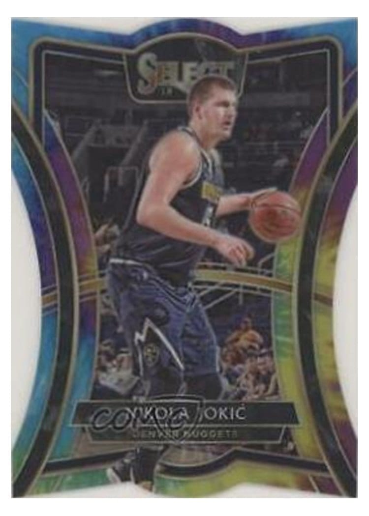 2019-20 Panini Select Base Set Nikola Jokic Die Cut Tie Dye Prizm #107 card