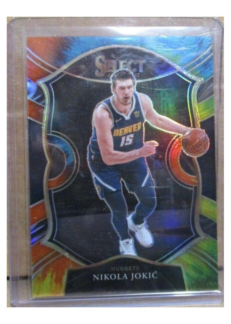 2020-21 Panini Select Base Set Nikola Jokic Tie Dye Prizm #58 card