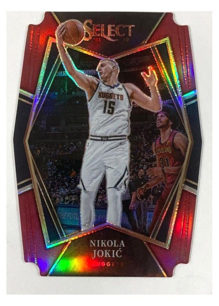 2021-22 Panini Select Base Set Nikola Jokic Maroon Prizm Die Cut #109 card