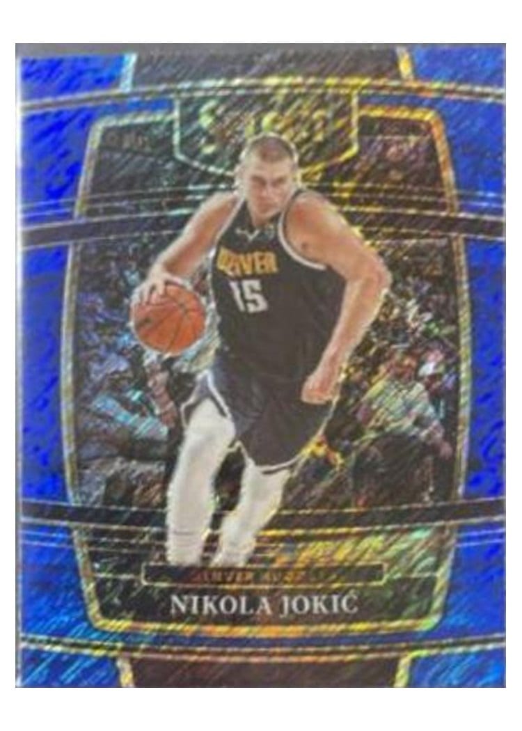 2021-22 Panini Select Base Set Nikola Jokic Blue Shimmer #82 card