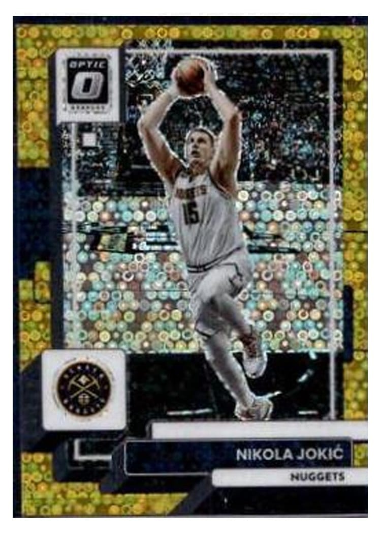 2022-23 Donruss Optic Base Set Nikola Jokic Fast Break Gold #48 card