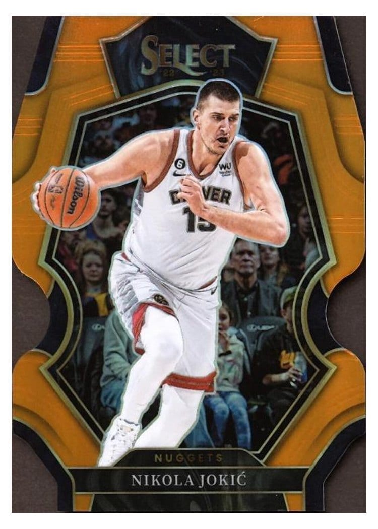 2022-23 Panini Select Base Set Nikola Jokic Orange Die Cut Prizm #101 card