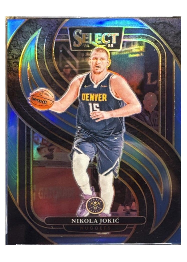 2024-25 Panini Select Base Set Nikola Jokic Light Blue Prizm #140 card