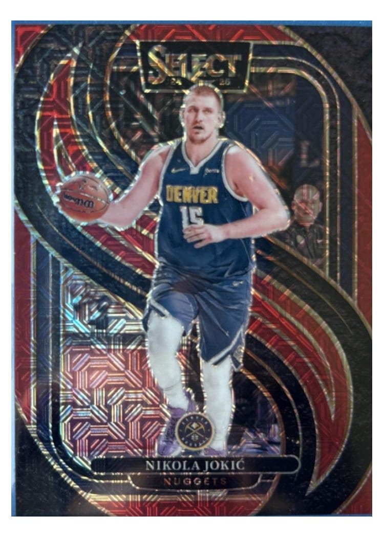 2024-25 Panini Select Base Set Nikola Jokic Multi Wave Prizm #140 card
