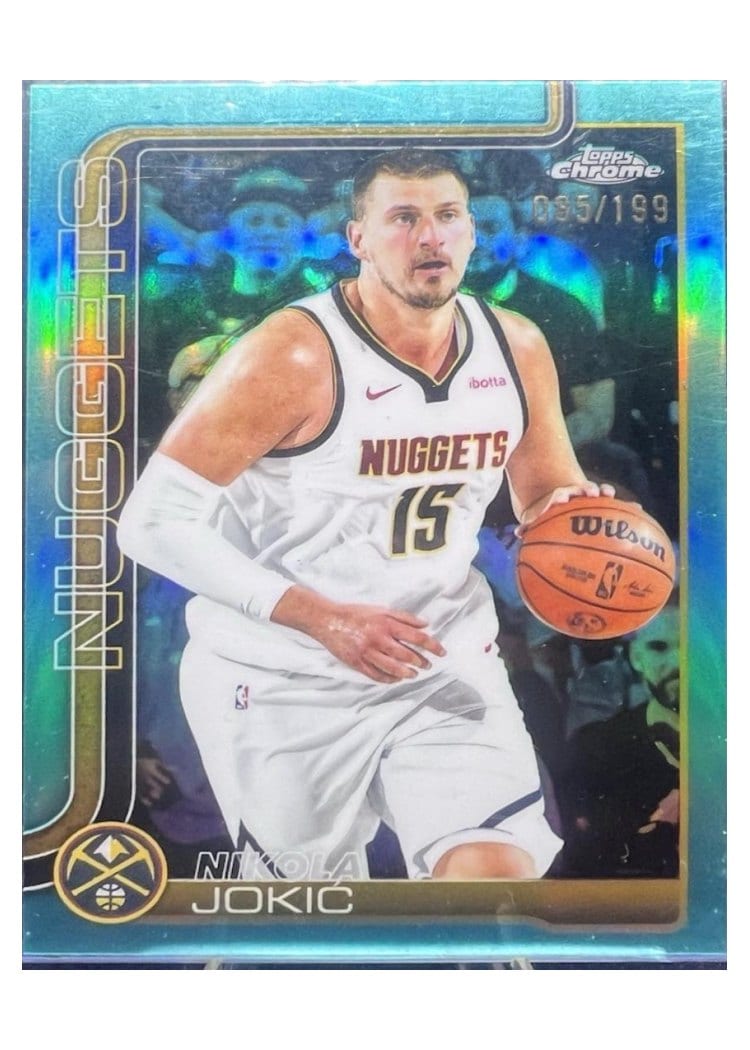 2025 Topps Chrome Nikola Jokic Aqua Refractor #25 card