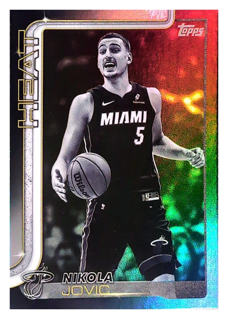 2025-26 Topps Base Set Nikola Jović Blackout #76 card