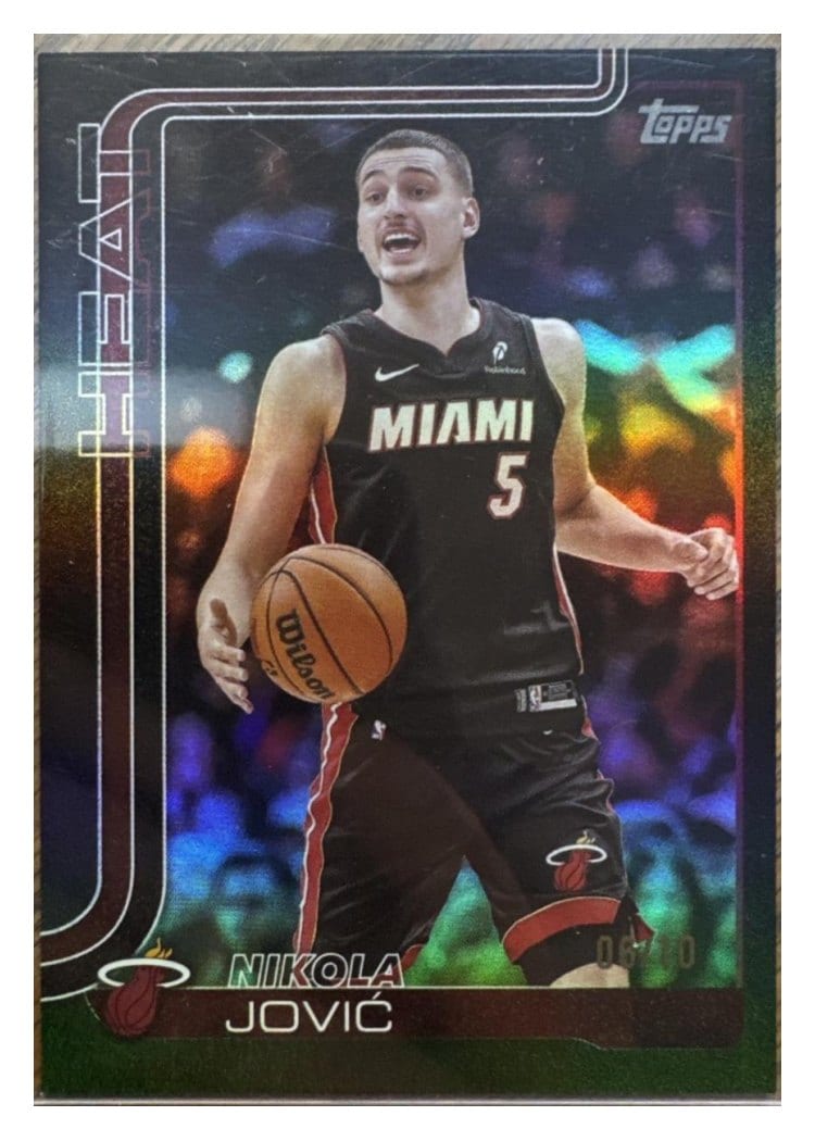 2025-26 Topps Base Set Nikola Jović Black Rainbow #76 card