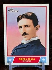 2025 Topps Heritage Notable Americans Nikola Tesla #NS-65 card
