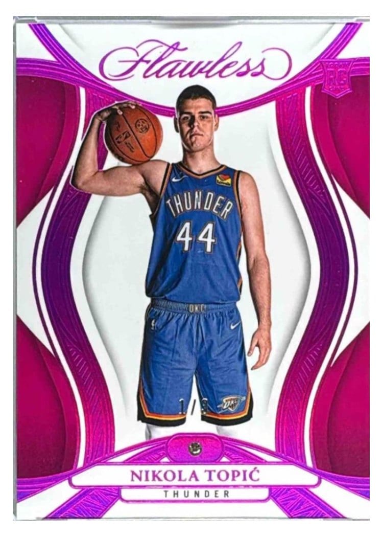 2024-25 Panini Flawless Base Gems Nikola Topic Fuchsia #75 card