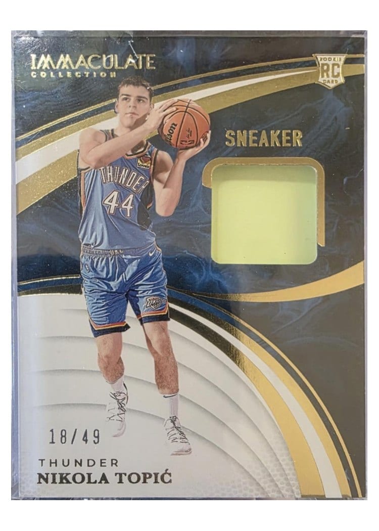 2024-25 Panini Immaculate Collection Sneaker Swatches Set Nikola Topic #8 card