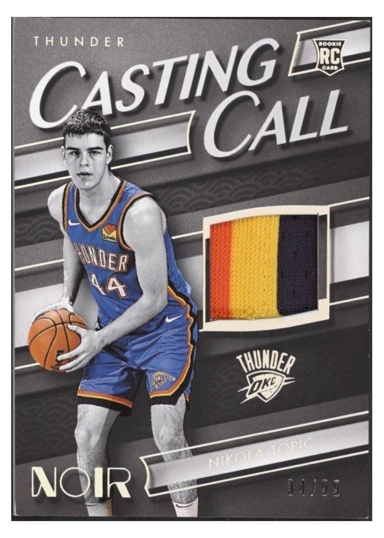 2024-25 Panini Noir Casting Call Memorabilia Set Nikola Topic #5 card