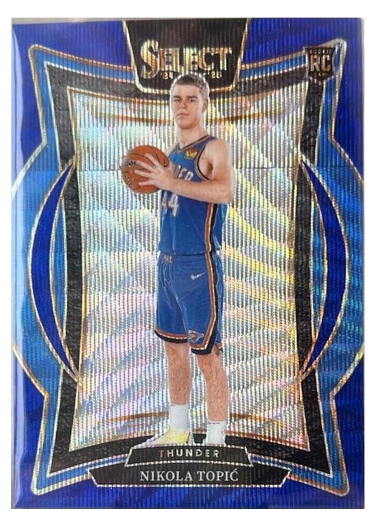 2024-25 Panini Select Base Set Nikola Topic Blue Wave Prizm #89 card