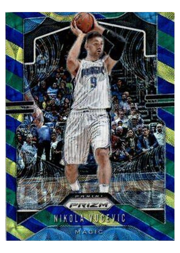 2019-20 Panini Prizm Base Set Nikola Vucevic Blue, Yellow, and Green Choice Prizm #247 card