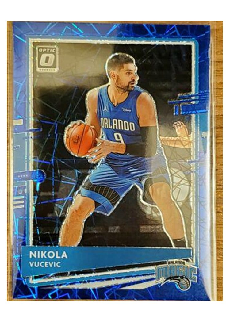 2020-21 Donruss Optic Base Set Nikola Vucevic Blue Velocity #130 card