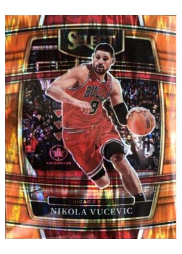 2021-22 Panini Select Base Set Nikola Vucevic Orange Flash Prizm #92 card