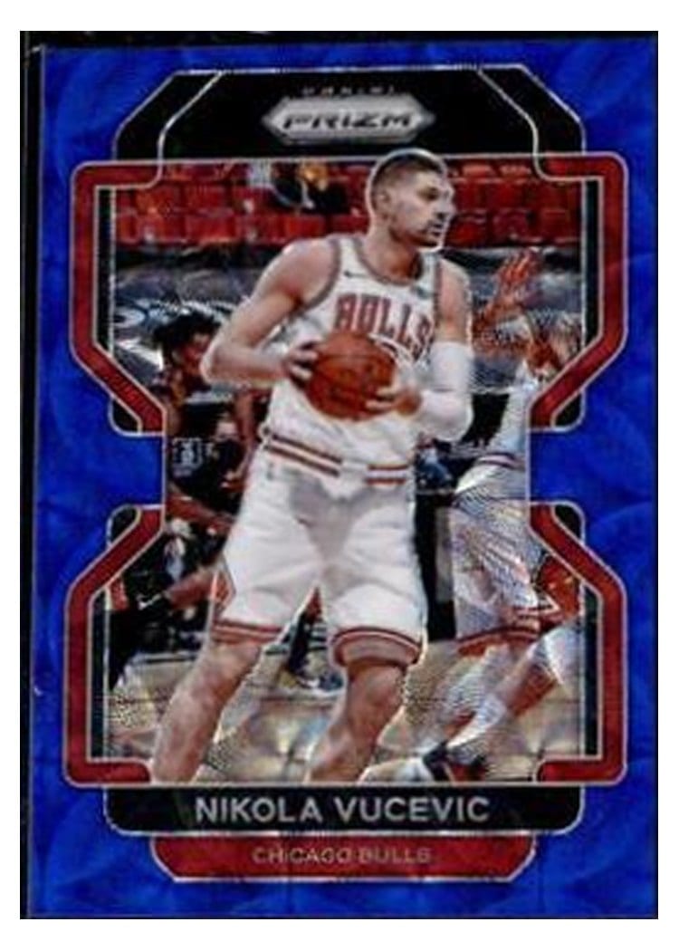 2021 Panini Prizm Nikola Vucevic Blue Choice Prizm #100 card