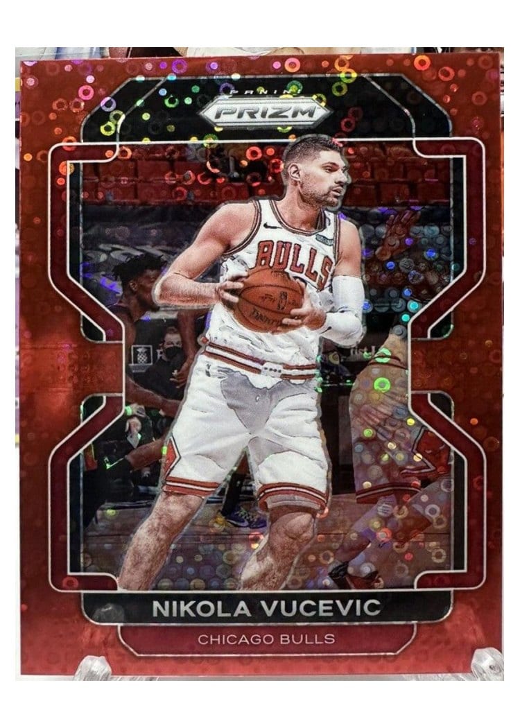 2021 Panini Prizm Nikola Vucevic Fast Break Red Prizm #100 card