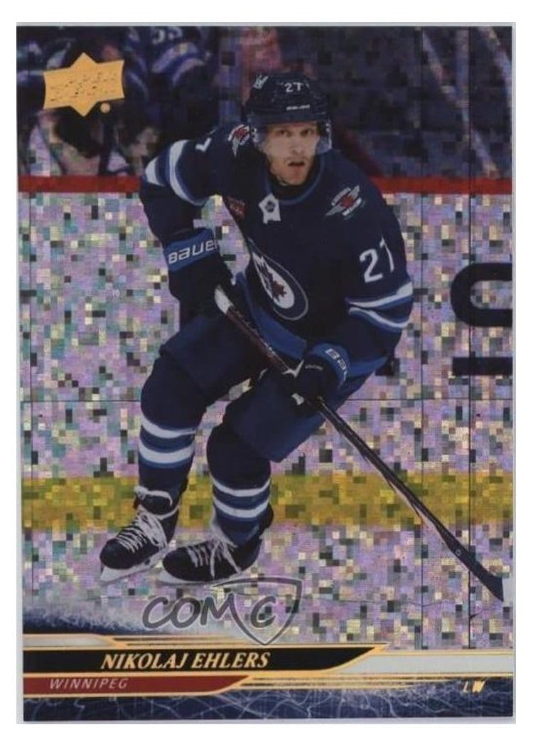 2024-25 Upper Deck Base Set Nikolaj Ehlers Speckled Rainbow #654 card