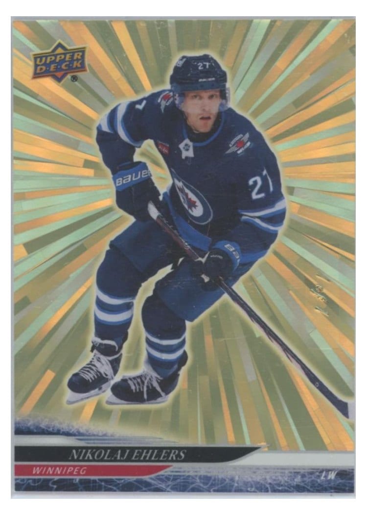 2024-25 Upper Deck Base Set Nikolaj Ehlers Outburst Gold #654