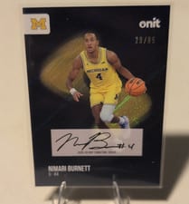 2023-24 Bowman University Chrome Bowman Chrome Prospects Autographs Nimari Burnett #BCPA-NB card