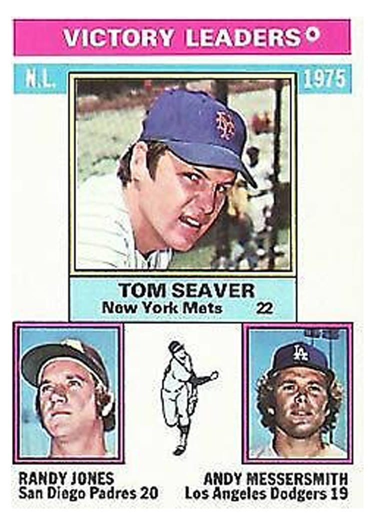 1976 Topps NL Victory Leaders #199 card