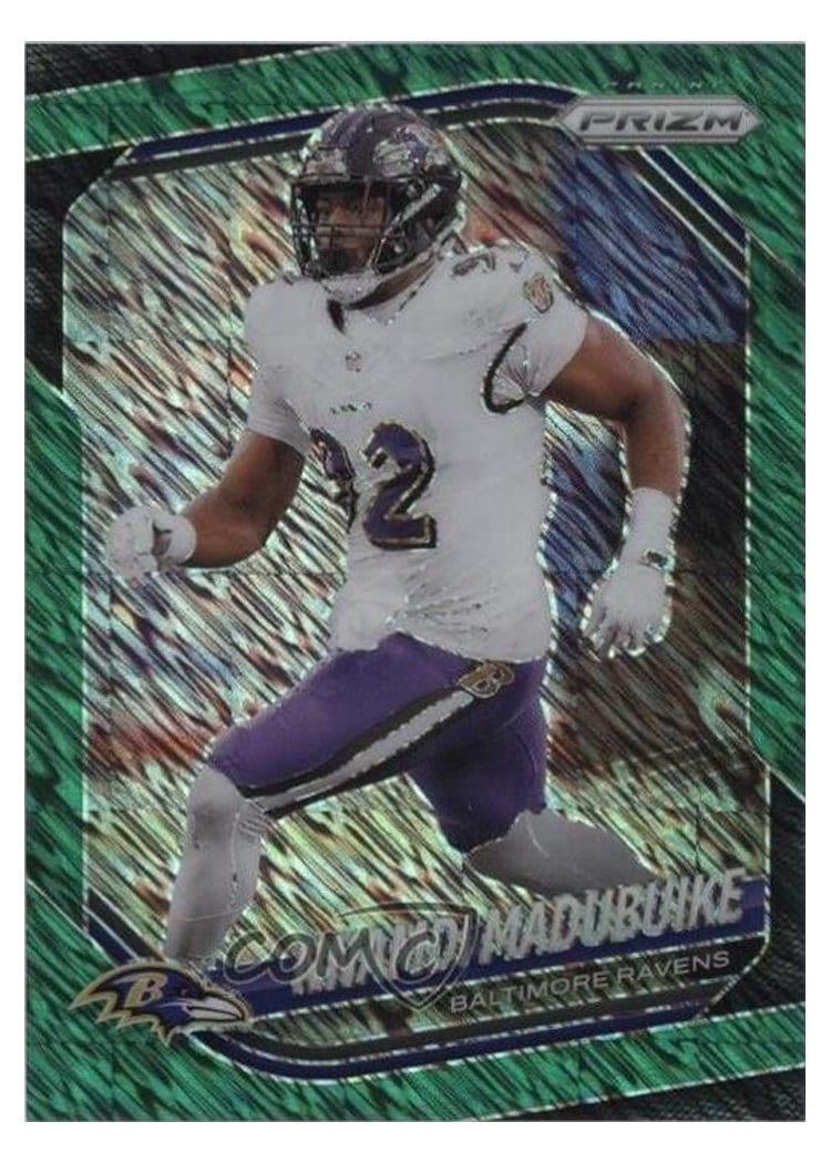 2025 Panini Prizm Base Set Nnamdi Madubuike Green Shimmer #22