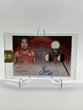 2025-26 Topps 3 Rookie 3 Patch Autographs Horizontal Noa Essengue #RPH-NE card