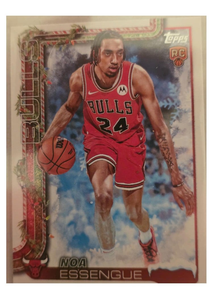 2025-26 Topps Holiday SSP Photo Variations Noa Essengue #SSV-NE card