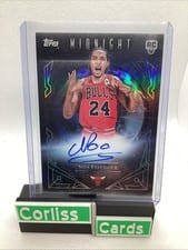 2025-26 Topps Midnight Midnight Sun Signatures Rookies Noa Essengue #MSR-NE card