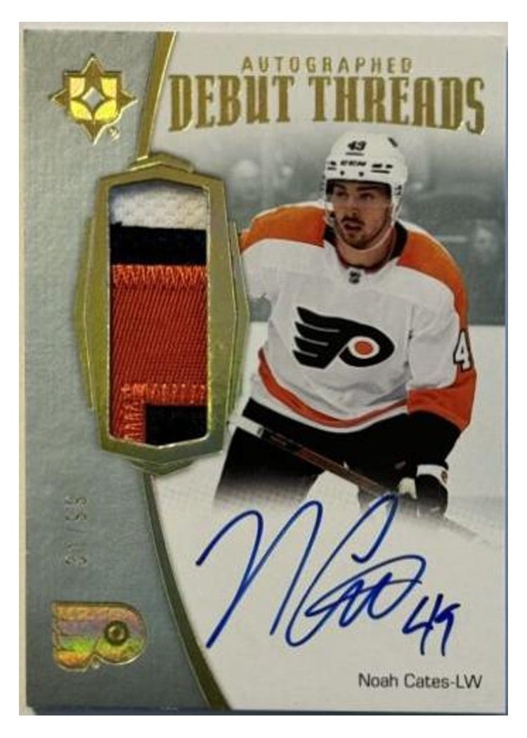2022-23 Upper Deck Ultimate Collection Debut Threads Noah Cates #ADT-NC card